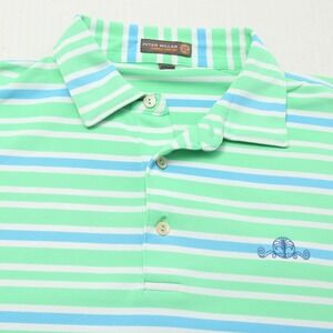 Peter Millar Polo Shirt Mens XL Summer Comfort Golf Performance Striped Logo